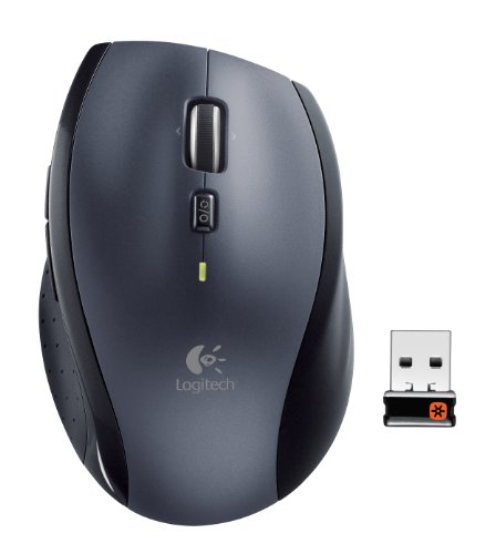Logitech M705 Marathon Wireless Mouse, 2.4 GHz USB Unifying Receiver, 1000 DPI, 5-Programmable Buttons, 3-Year Battery, Compatible with PC, Mac,.
